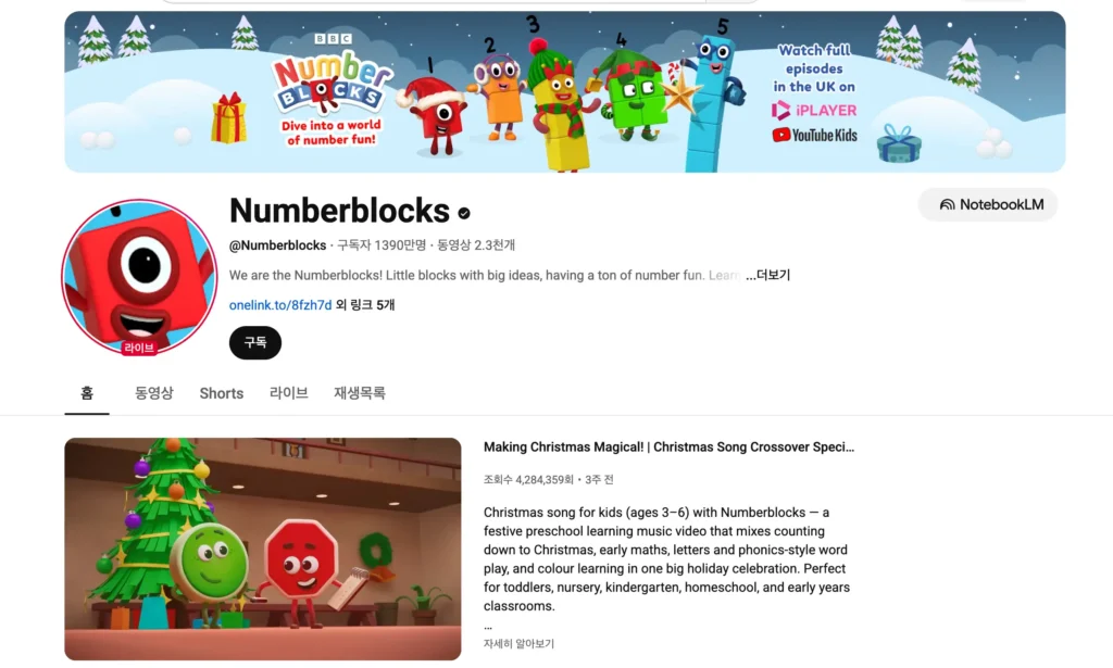 수 감각을 키워주는 넘버블럭스 영상 활용법